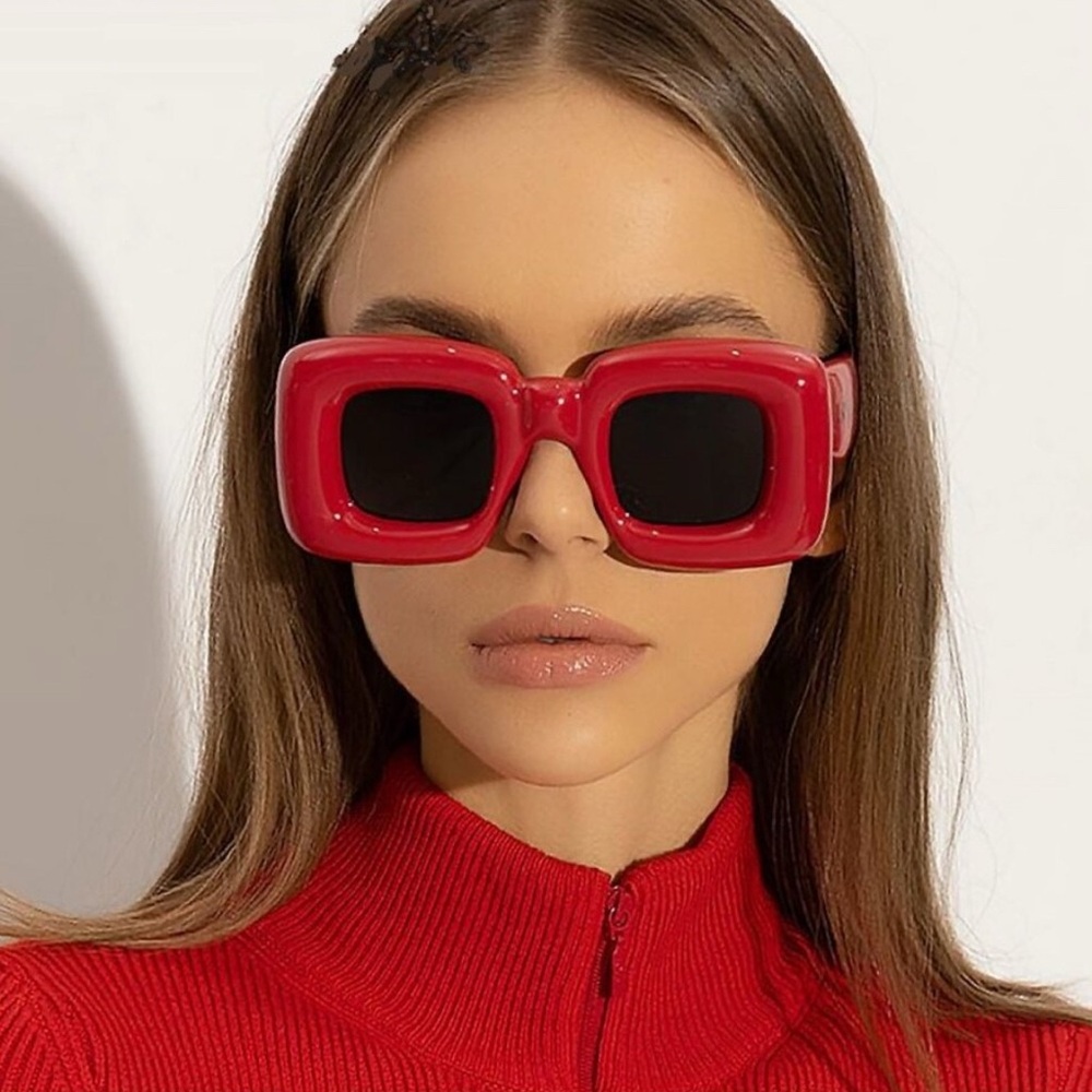 Red Oversized Sunglasses
